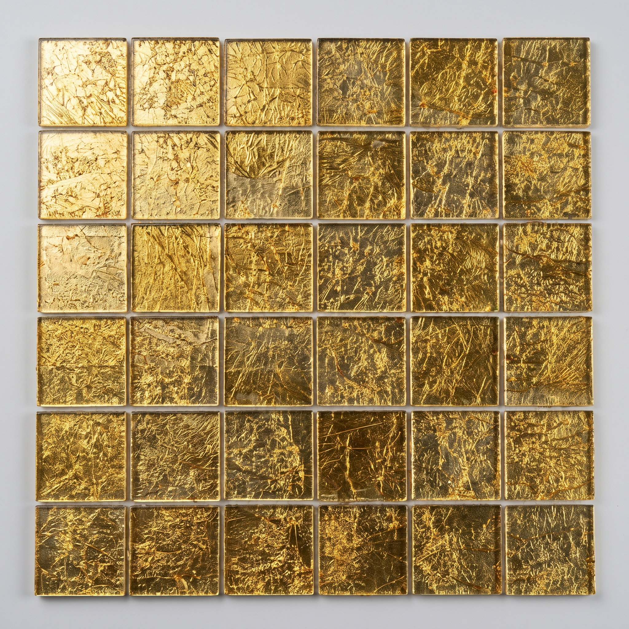 Glasmosaik Lille Gold Metalloptik 48×48x6 mm